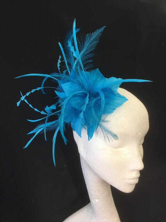 Blue Peppermint Fascinator for Wedding 