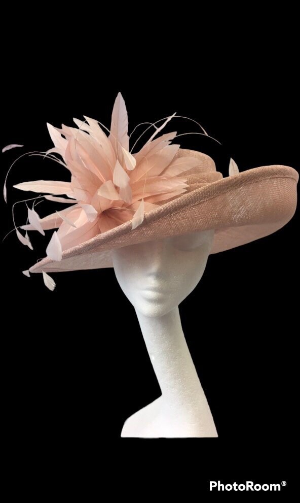 Apricot Hat For Wedding Mother of the Bride Ascot Hat Kentucky Derby Ladies Day Cheltenham races Occasion Hat Guest Hat Wedding Hatthumbnail