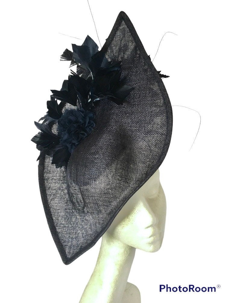 Navy Blue Saucer Hat Wedding Hat Ladies Day Kentucky Derby Etsy
