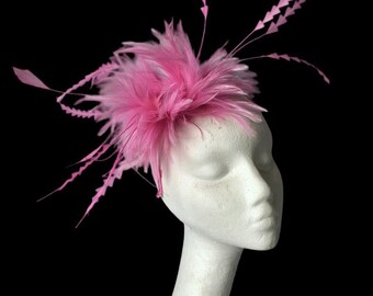 Pink Fascinator Wedding Hat Ascot Hat Mother of the Bride Hat ladies Day Kentucky Derby Occasion Hat Brides Maid Gat Guest Hat