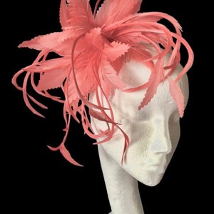 Coral Wedding Hat Etsy UK