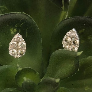 Diamond Pear Shaped Earrings
