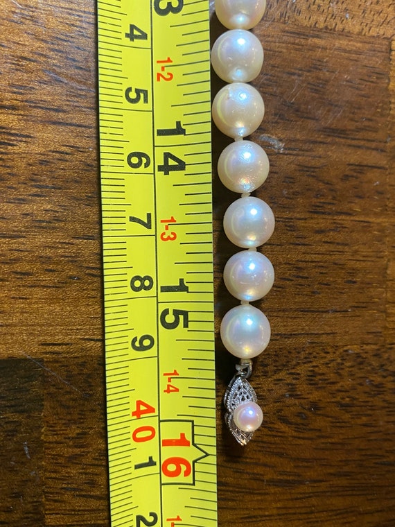 Authentic Japanese Akoya Pearl Necklace - image 8