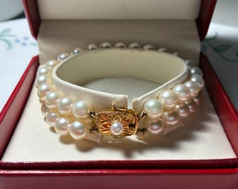 Mikimoto Double Strand Akoya Pearl Bracelet