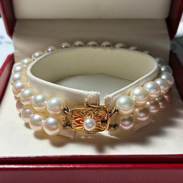 Mikimoto Double Strand Akoya Pearl Bracelet