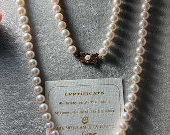 Spectacular Mikimoto Akoya Pearl Necklace