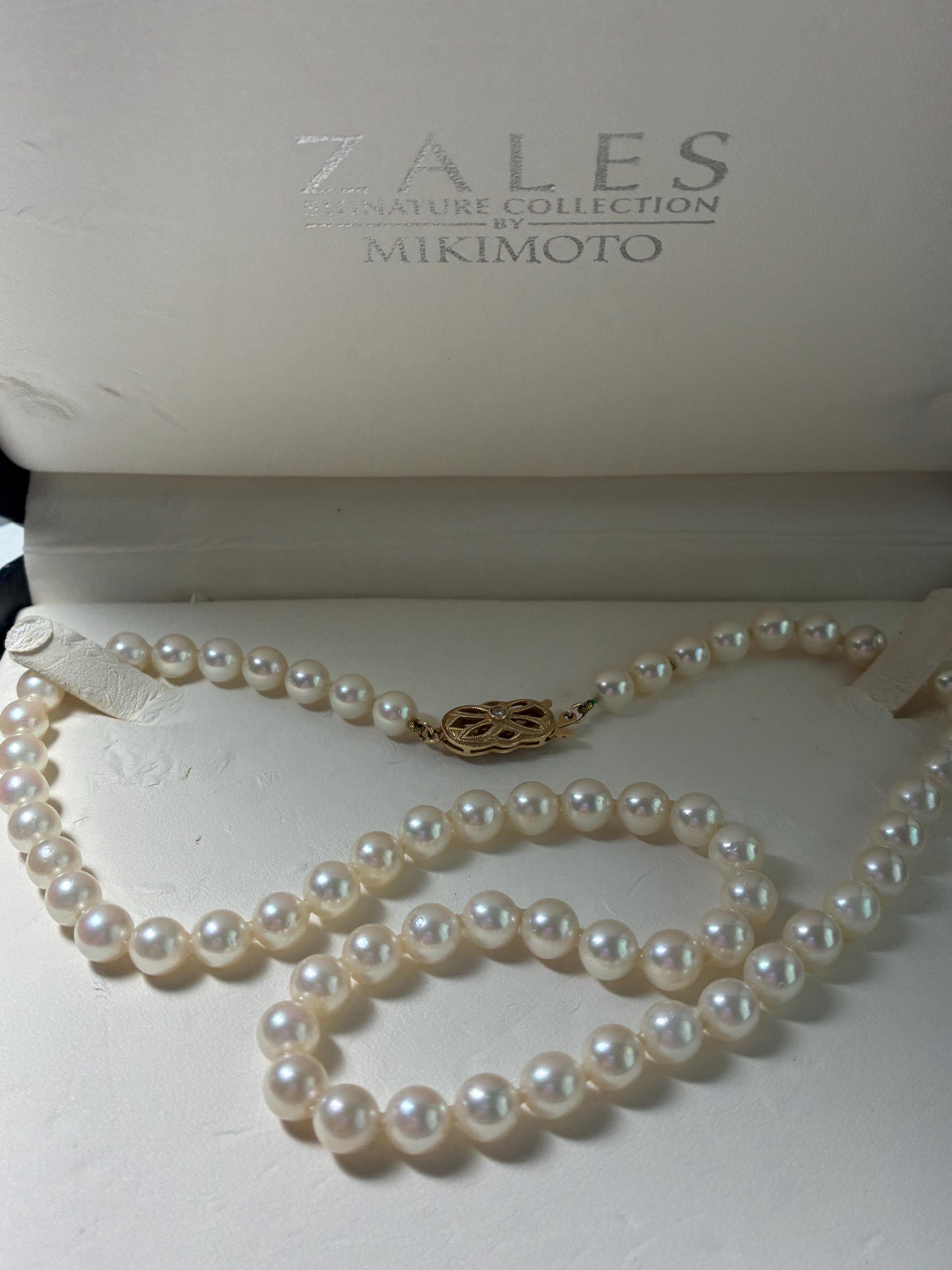 Spectacular Mikimoto Cultured Pearl Necklace for ZALES - Etsy