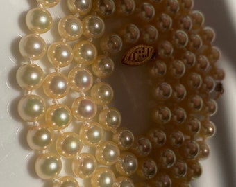 Authentic Japanese Akoya Pearl Necklace - Etsy