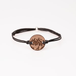 Berg & Hirsch bracelet made of walnut, personalized, wooden jewelry, men&#39;s bracelet, women&#39;s bracelet