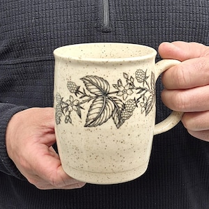 The BLACKBERRY FRUIT MUG, Two Shapes, Two Glaze Options I Large, 16-18 oz | Handmade Ceramic Mug | Coffee Mug | Tea Mug | Gift