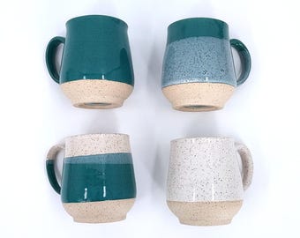 The COZY MUG SET, 4 Different Handmade Ceramic Mug Set of 4 | Coffee Mug | Tea Mug | Save 10%