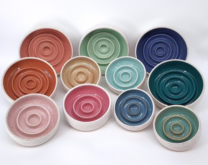 Slow Feeder Handmade Ceramic Dog Bowl | Puzzle Toy | Pet Feeder | Pottery | Healthy Eating | Dog Dish