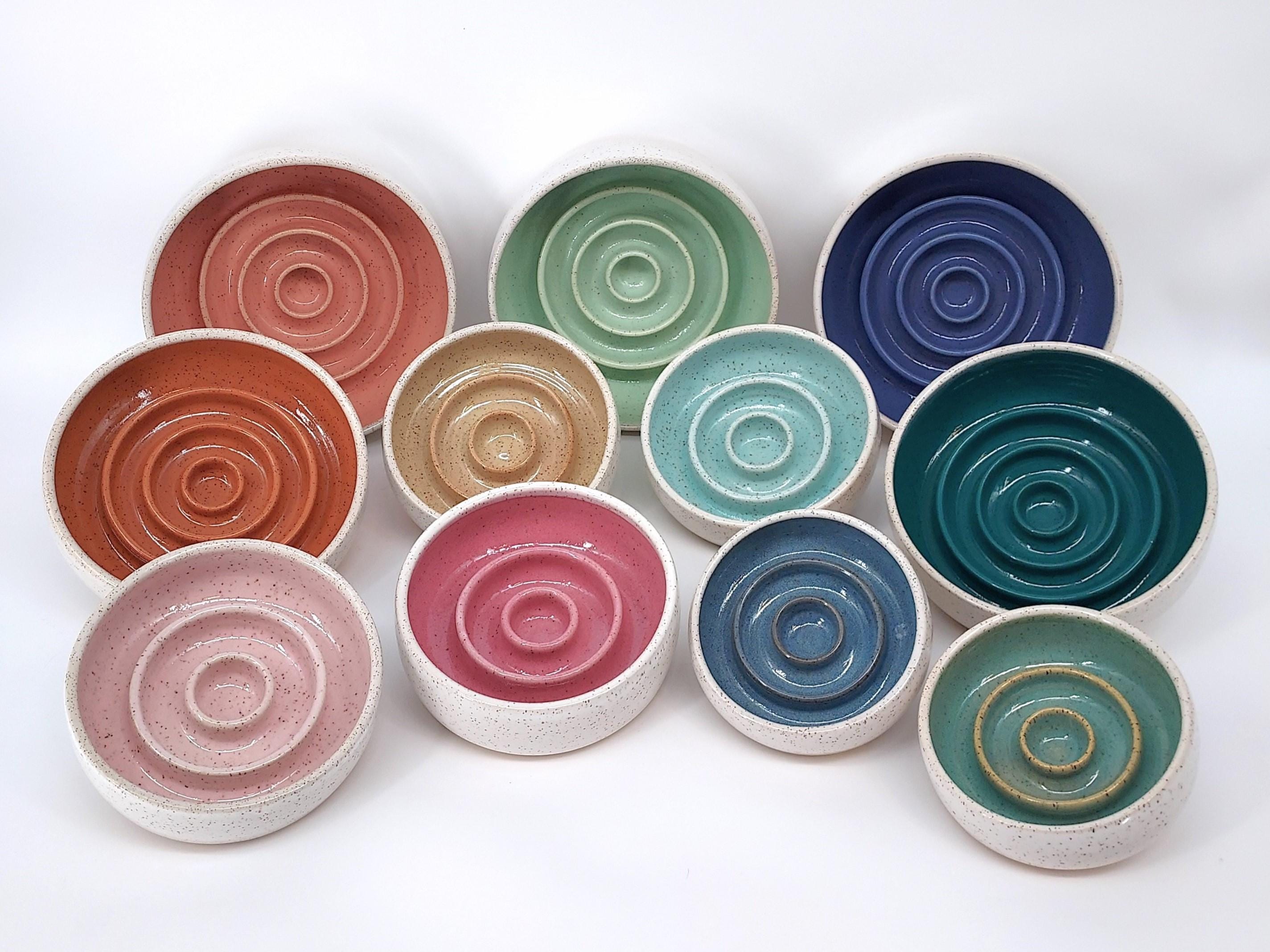 Slow Feeder Handmade Ceramic Dog Bowl | Puzzle Toy | Pet Feeder