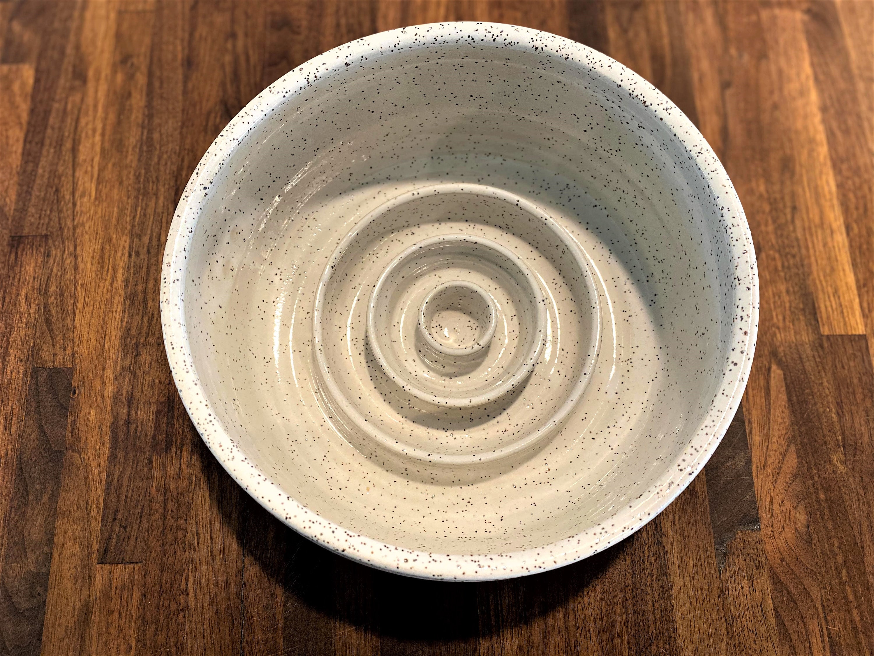 Handmade Ceramic Dog Bowl Slow Feeder White Etsy