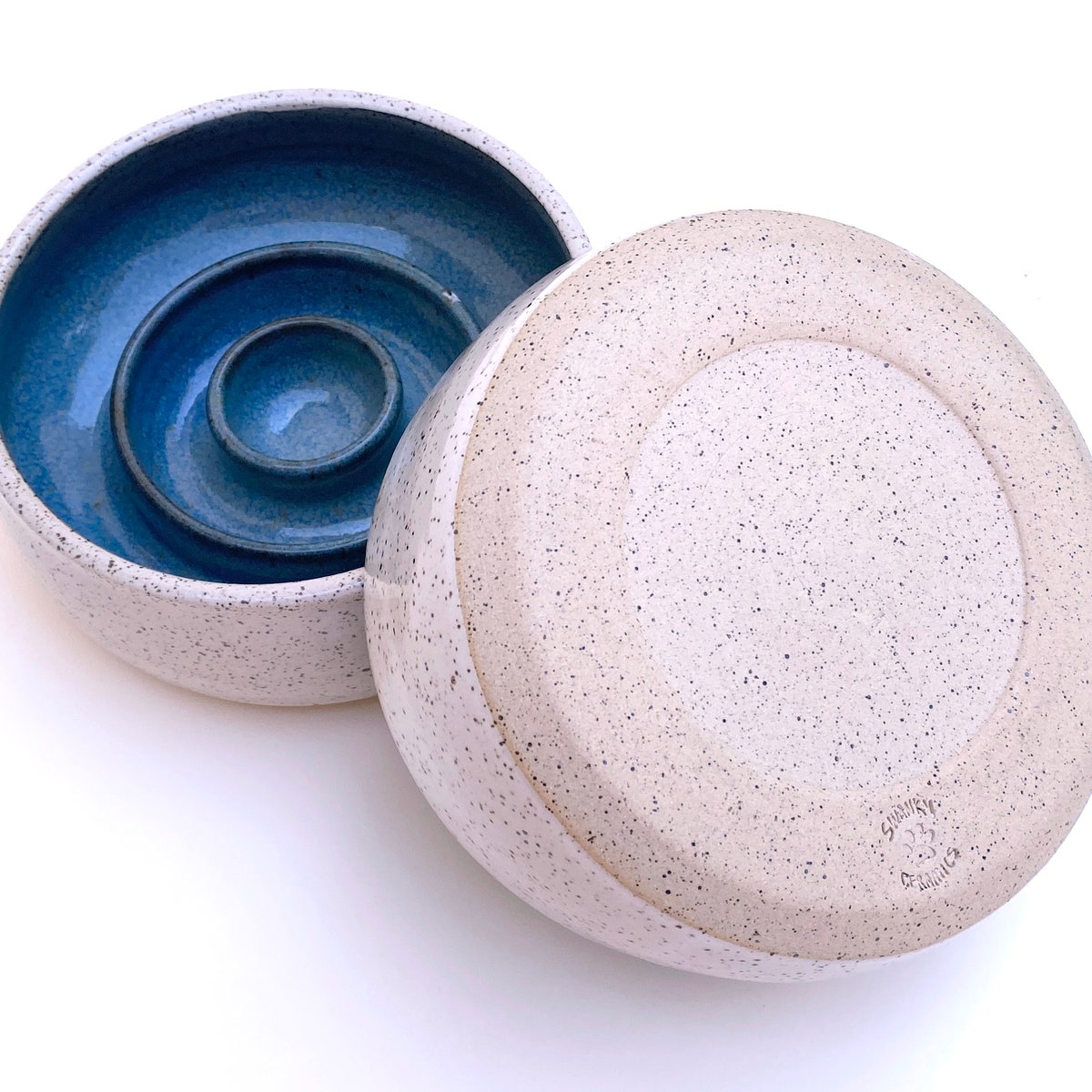 Slow Feeder Handmade Ceramic Dog Bowl