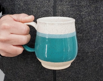 The COZY MUG, Three-Tone Pattern | Handmade Ceramic Mug | Unique Mug | Coffee Mug | Tea Mug | Gift | Coffee Lover