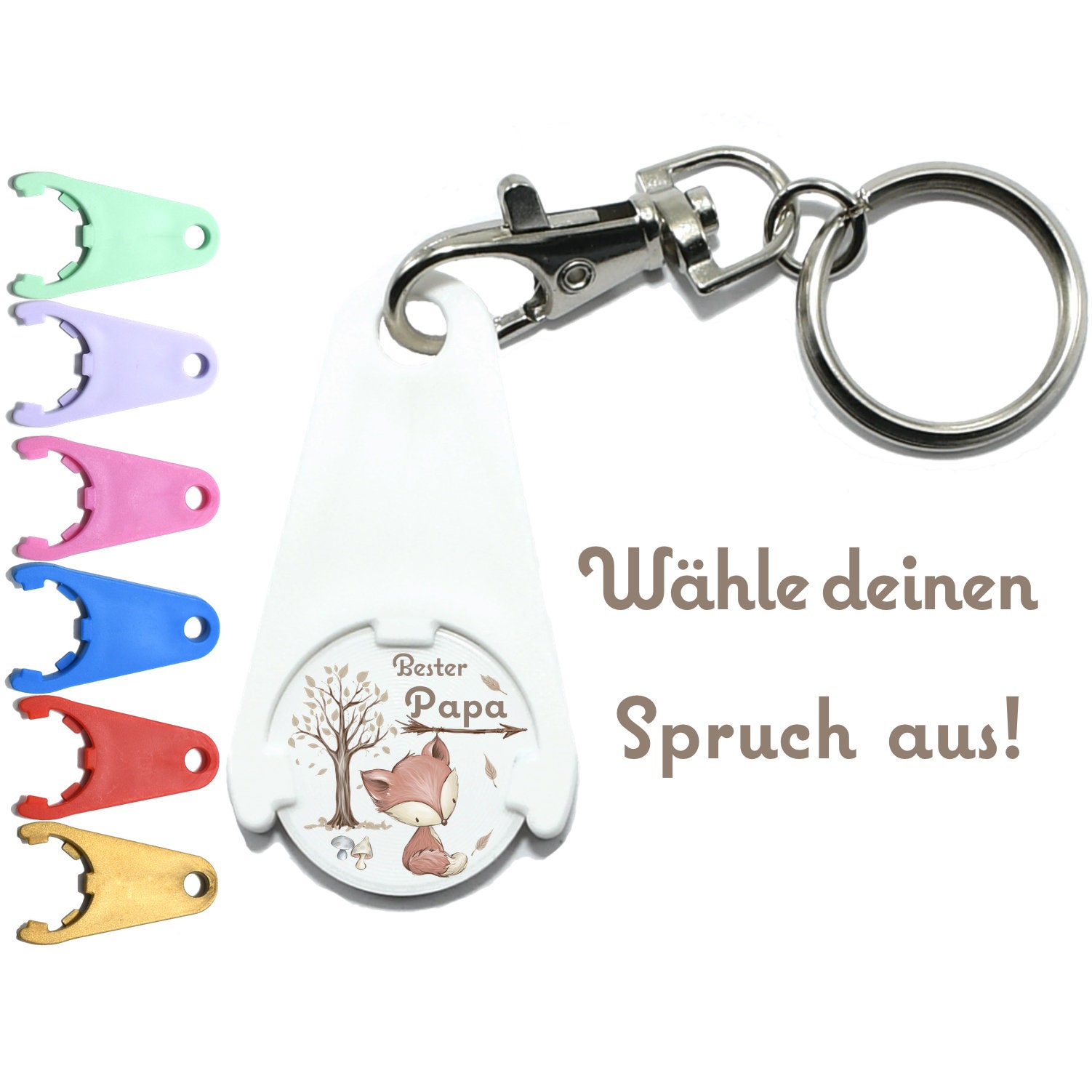 Keychain with shopping cart chip best dad - gift farewell school - fo…