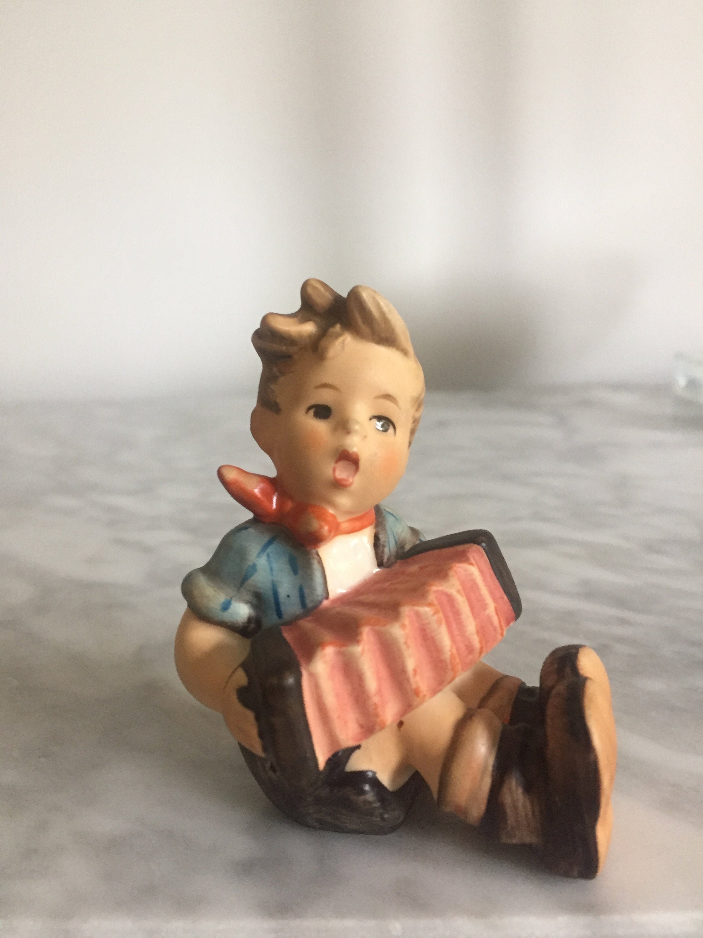 Boy with Accordion Goebel Hummel Figurine Etsy
