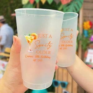 Aperol Spritz Birthday Frosted Cups, Bridal Shower Party Favors, Custom A Spritz Older Party Cup Favor, Italian Themed Birthday Party Decor