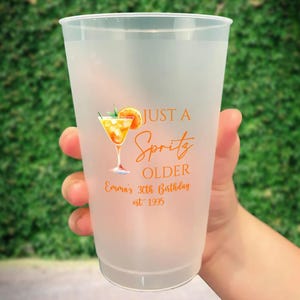 A Spritz Older Birthday Cups, Spritz Bachelorette Party Favors, Custom Spritz Party Cup Favors, Birthday Party Decor, Italian Summer Vibes