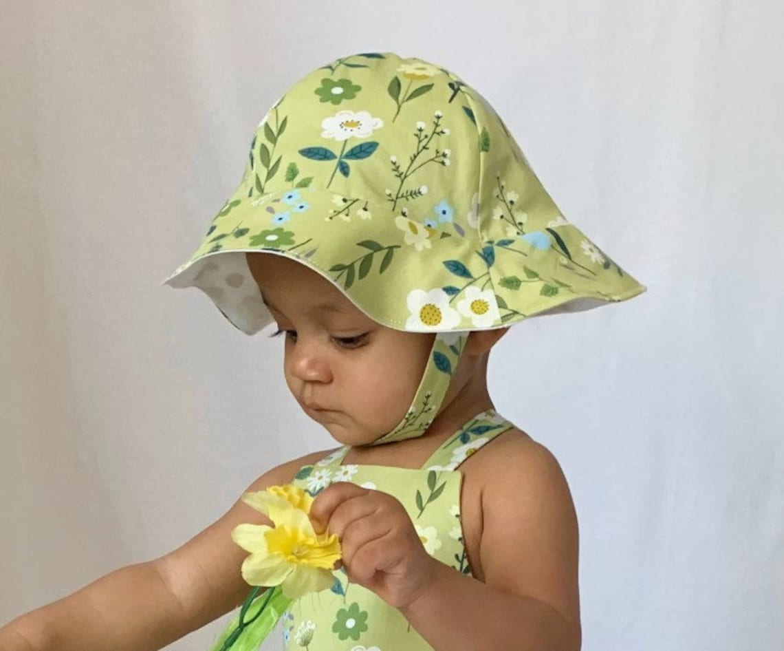 Baby Bucket Hat With Adjustable Chin Strap Baby & Toddler Etsy