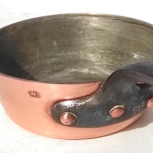 Vintage French 6.5inch Copper Saute Pan Windsor Pan| Gaillard Paris| Made in France| Tin Lining| 2mm Thick| 3lbs| Gift Idea!