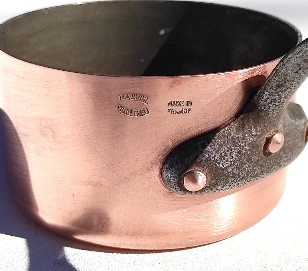 Vintage 5.7inch French Copper Saucepan Mauviel Villedieu Made in France