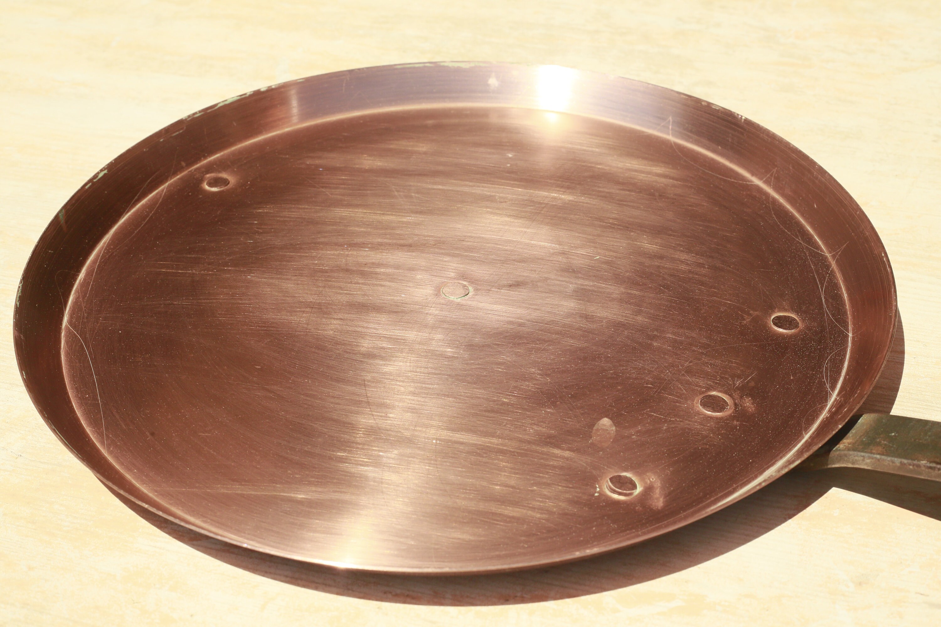 French vintage Copper crepe pan Cast iron skillet Copper Etsy