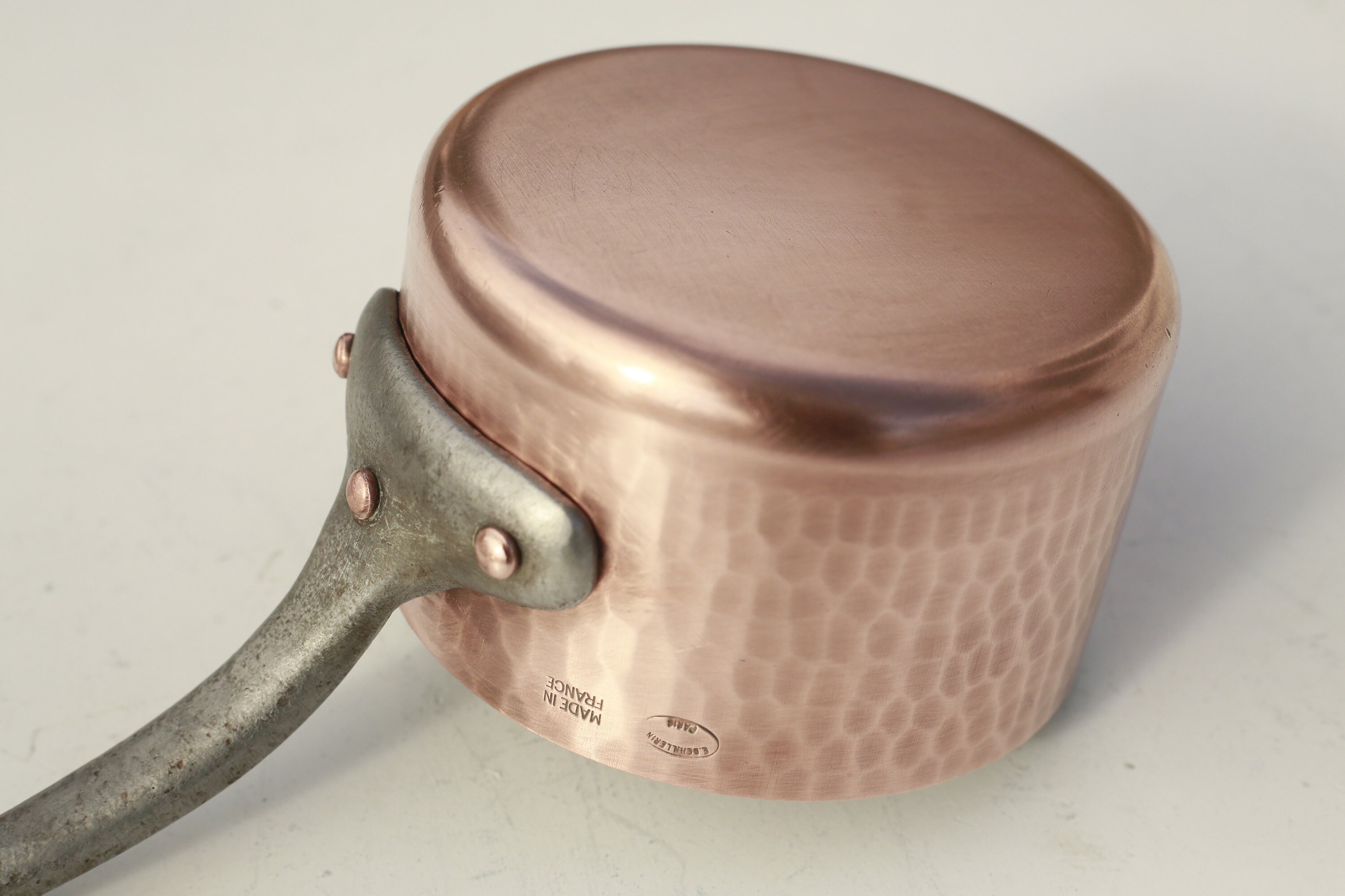 Vintage 5 7/10 Français Casserole en Cuivre, Estampé Dehillerin Paris, Vtg Professional Copper Cookw