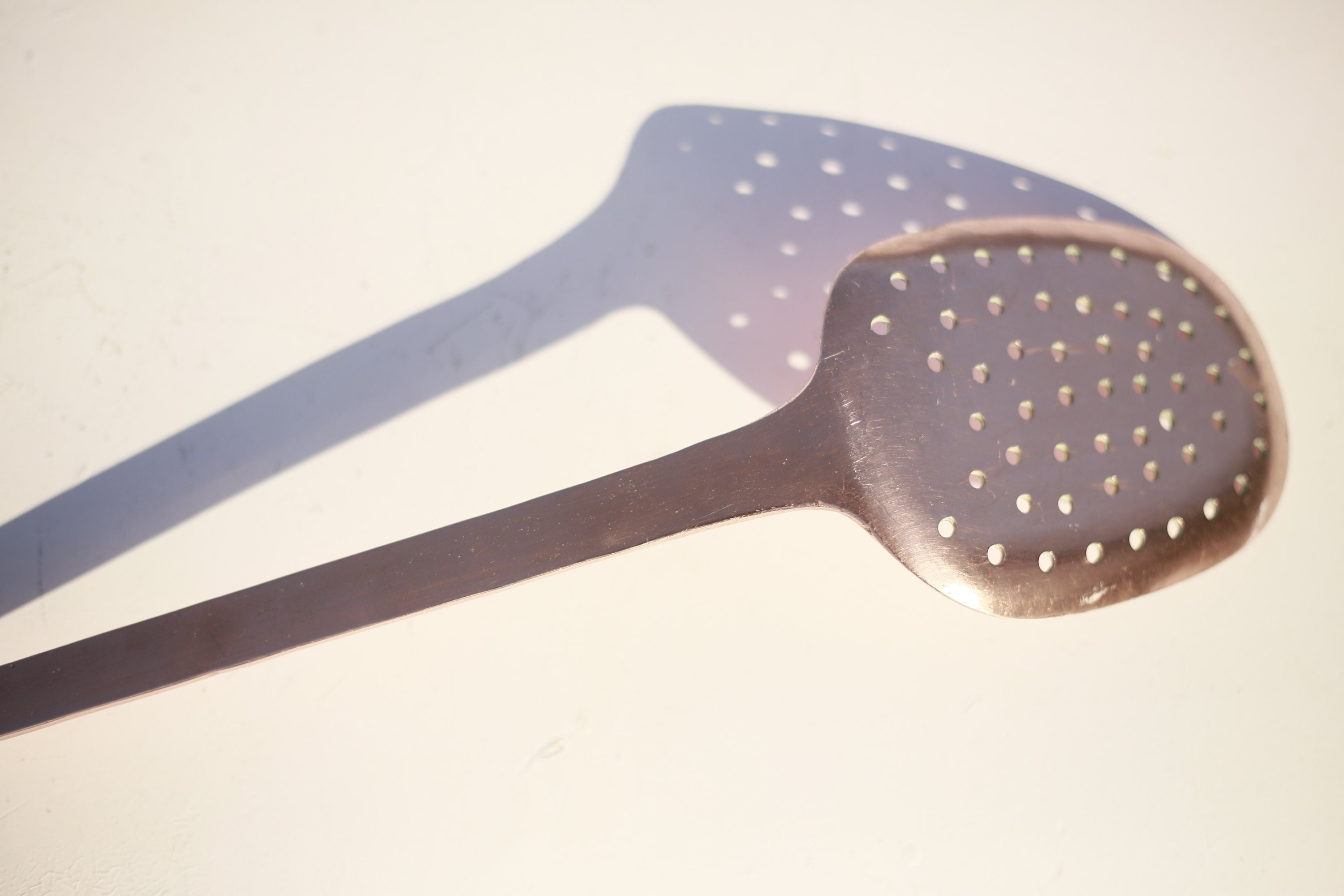 Vintage 20 1/2 Français Tamis en Cudille de Cuivre, Ustensile Cuisine Rustique, 3-4mm d'épaisseur, C