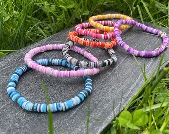 Random colored heishi bracelet