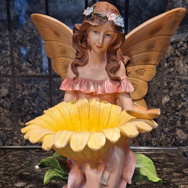 Large Garden Fairy Statue, Secret Fairy Garden Fairy Statue, Enchanted Garden Décor