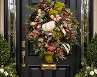 Luxury Handmade Autumn Pumpkin Wreath