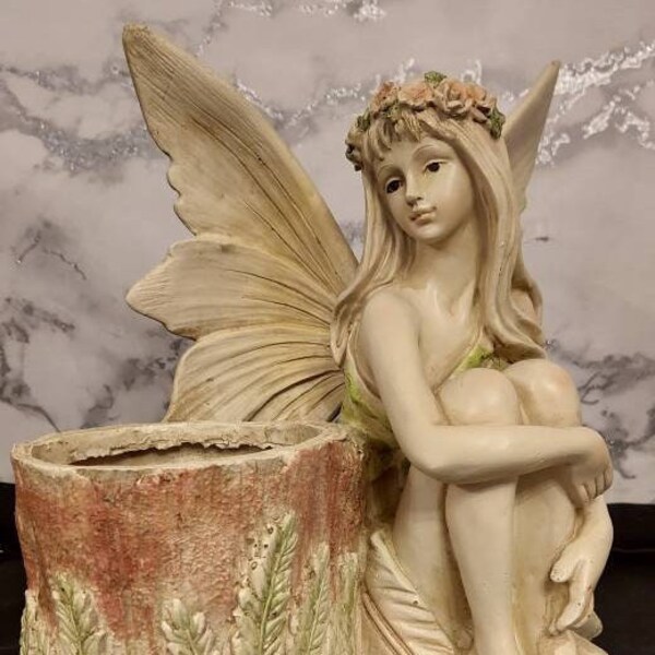 PTC Fairy Garden Land Blumentopf – Handbemaltes Kunstharz-Deko-Objekt
