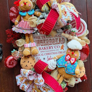 Gingerbread Wreath, 90cm Gingerbread Door Hanger