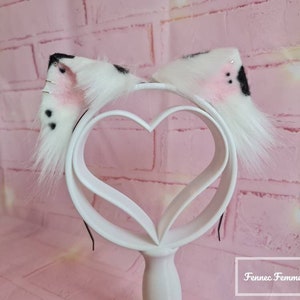 Black and White Cat Ears