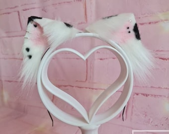 Black and White Cat Ears