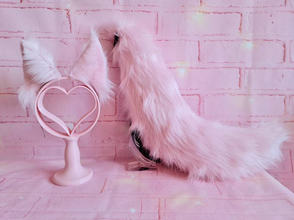 Dark Pink Animal Costume Wolf Tail – PokuPoku Studio