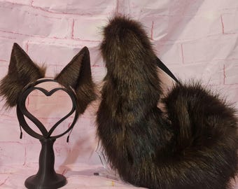Brown Puppy Ears and Tail
