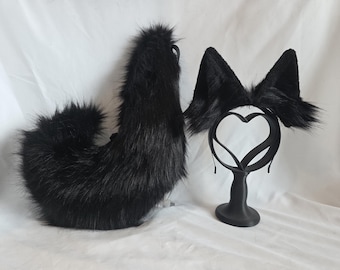 Black Puppy Ears and Tail