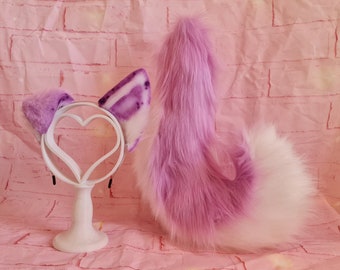 Purple Puppy Ears and Tail Set
