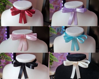 Cute Pastel Ribbon Chokers with Bows