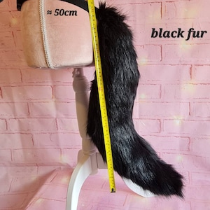 black puppy tail for cosplay and costume
