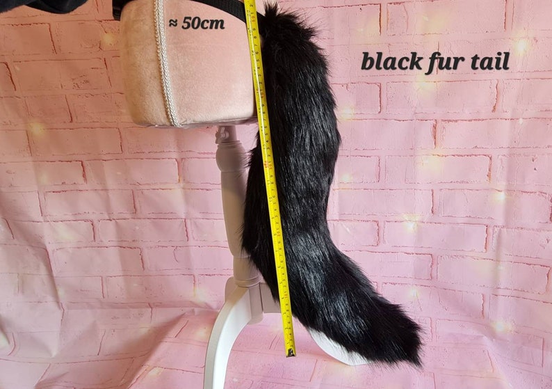 black puppy tail for cosplay and costume