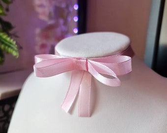 Custom Color Ribbon Choker mit Schleife und Glocke