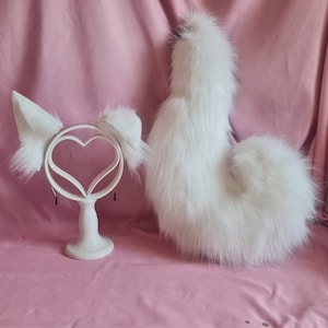 White Puppy Ears and Tail