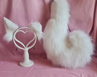 White Puppy Ears and Tail