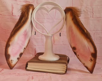 Orange and White Lop Bunny Ears