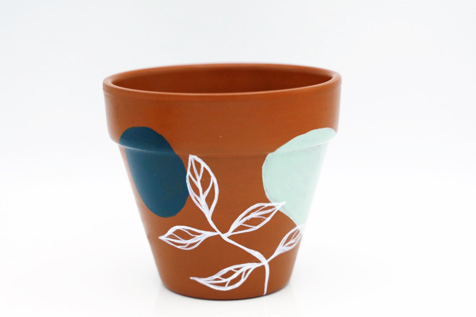 Muted Line Art Pot Indoor Outdoor Planter Hand Painted Etsy