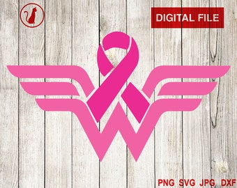 Download Wonder Woman Breast Cancer Svg Etsy